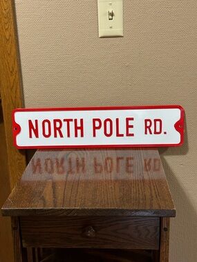 Ashland Christmas Wall Decor Sign - Red & White